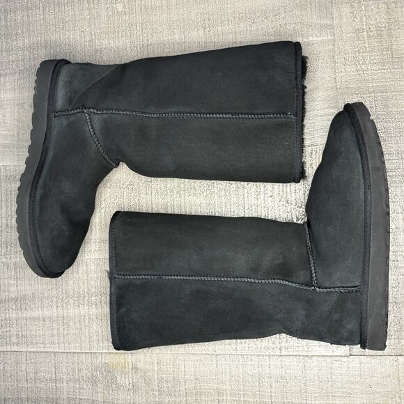 UGG Australia Classic Tall II Boots 1016224 Black Size 10 Suede - Picture 2 of 7